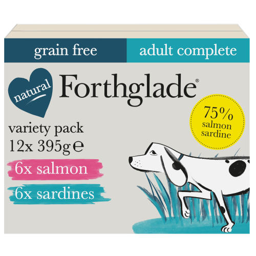Forthglade Complete Salmon & Sardine Fish Variety Pack Adult Wet Dog Food