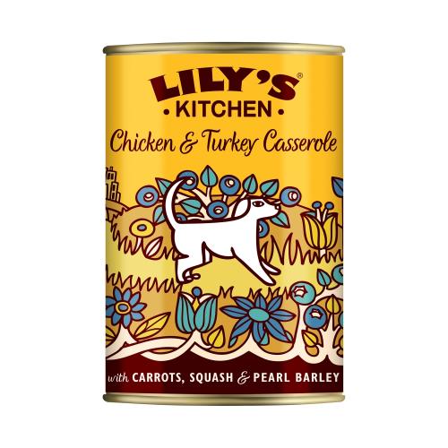 Lilys Kitchen Homestyle Chicken & Turkey Casserole Wet Adult Dog Food