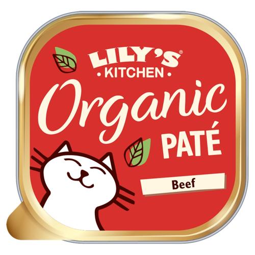 Lilys Kitchen Beef Organic Pate Complete Wet Cat Food