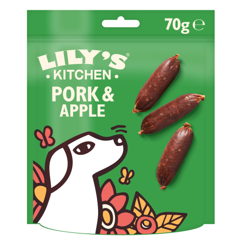 Lilys Kitchen Cracking Pork and Apple Sausages Dog Treats