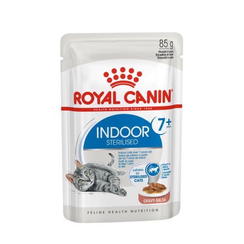 Royal Canin Indoor Sterilised 7+ in Gravy Wet Adult Cat Food