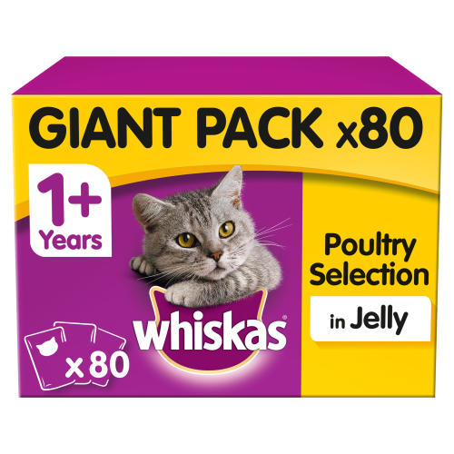 Whiskas 1+ Poultry Selection in Jelly Wet Adult Cat Food