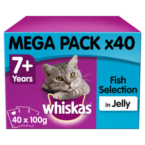 Whiskas 7+ Fish Selection in Jelly Cat Food Pouches