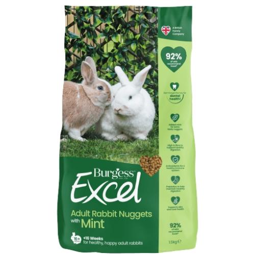 Burgess Excel Nuggets with Mint Adult Rabbit Food