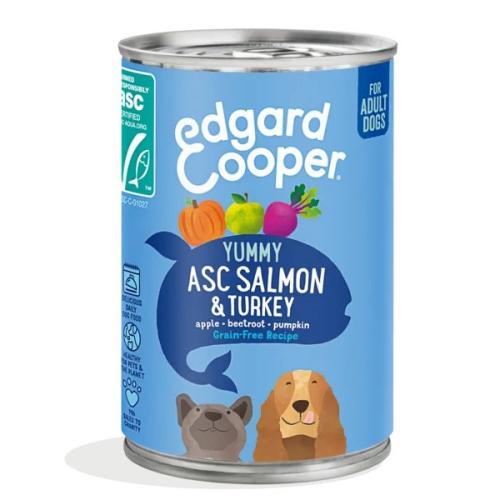 Edgard & Cooper Salmon & Turkey Grain Free Tins Wet Adult Dog Food