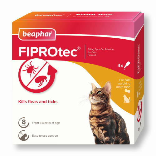 Beaphar FIPROtec Flea & Tick Spot On Treatment for Cats