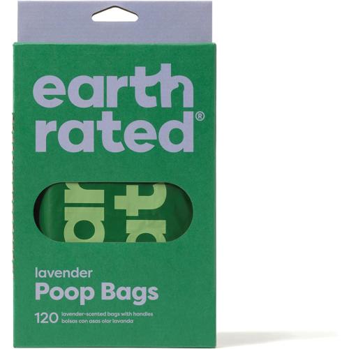Earth Rated Poop Bags Lavender Scented Tie Handle Bags for Dogs