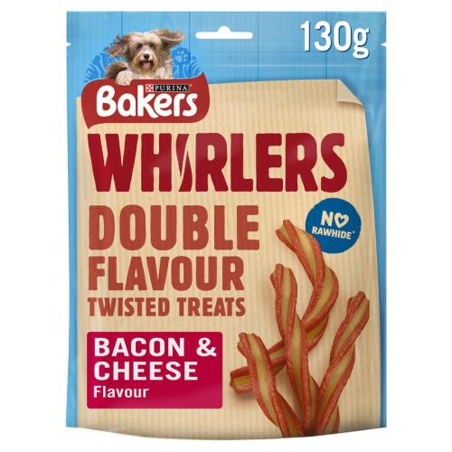 Bakers Bacon and Cheese Whirlers Dog Treat