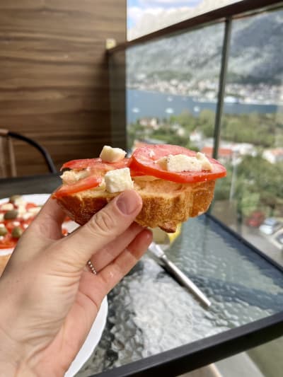 Kotor, cheese and tomatoes cover