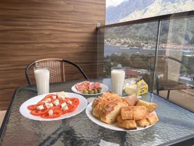 Kotor, breakfast with local produce cover
