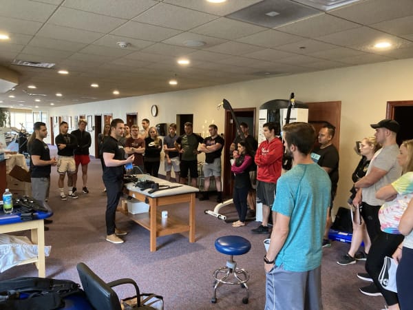 Nick teaching clinicians BFR