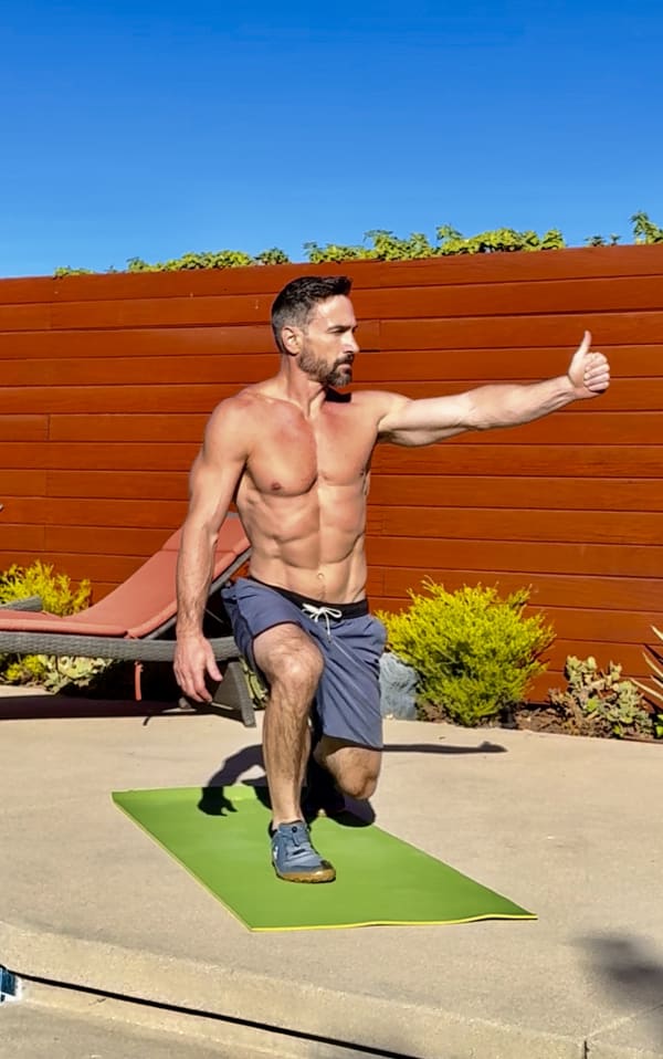 Aaron demonstrating the Hybrid Fitness Training method: brain-body coordination, movement control, and nervous-system-based performance work.