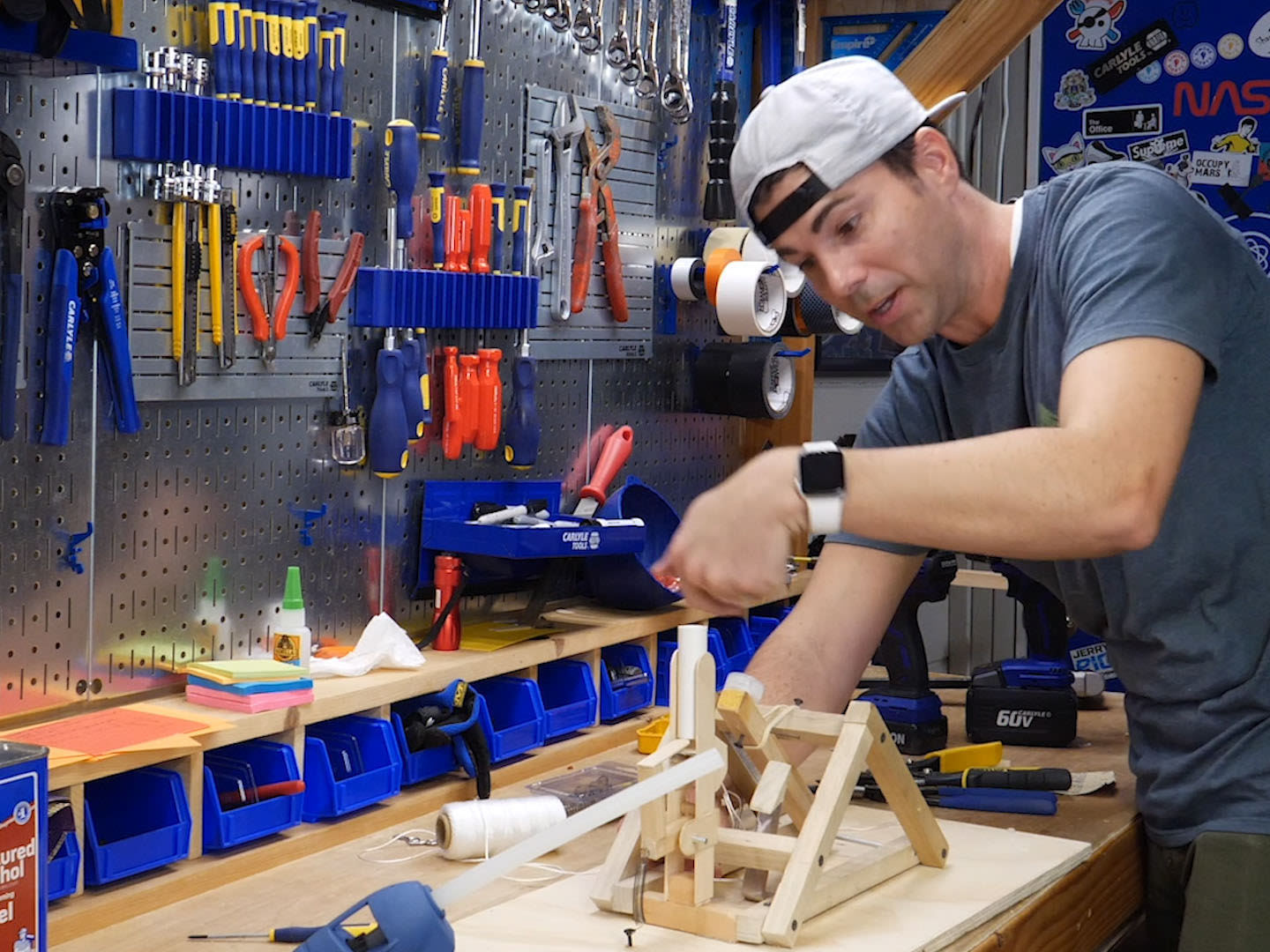 Mark Rober and Dude Perfect build the world’s largest trick-shot machine