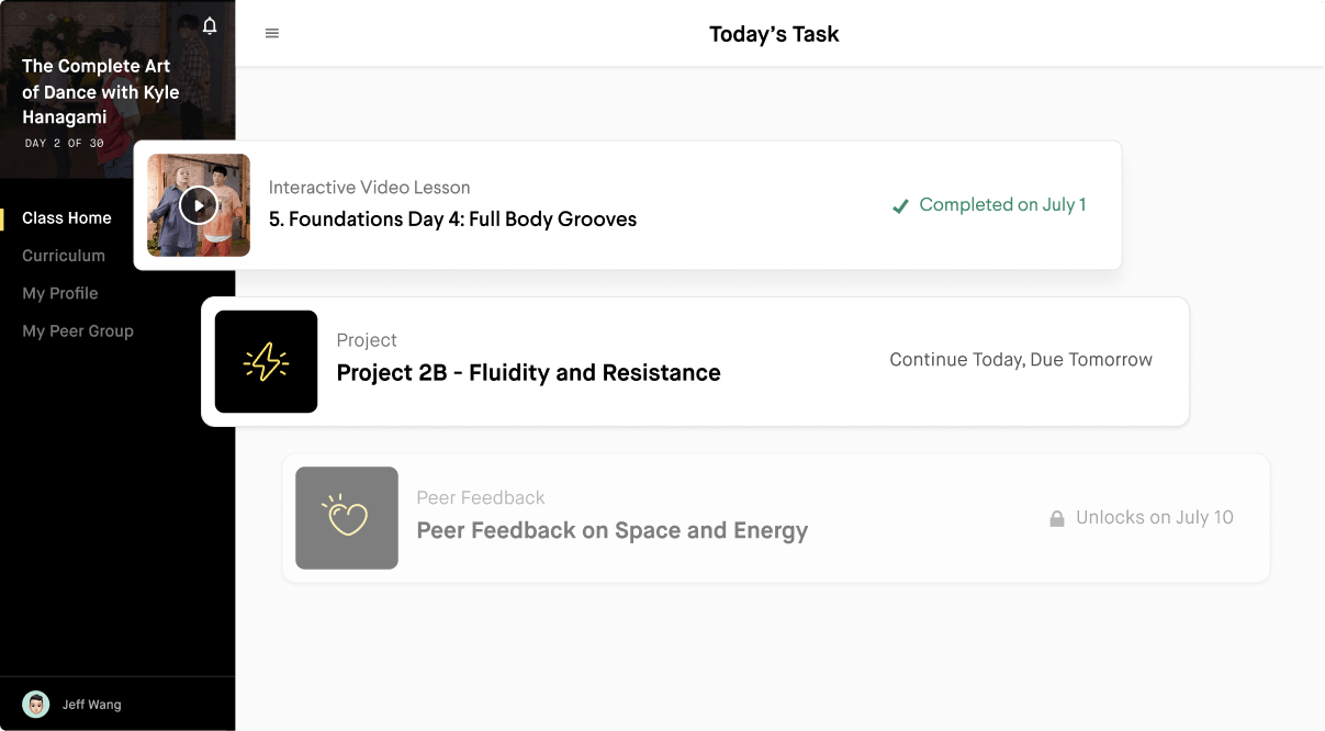 Create your own dance performances with guided assignments that break down the process