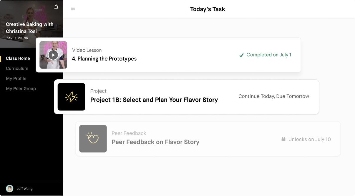 Create three recipes of your own with guided assignments that break down the process