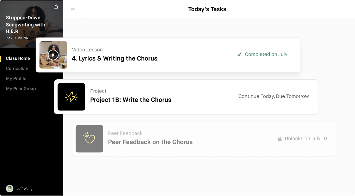 Create two personal, relatable songs of your own with guided assignments that help you write from the heart