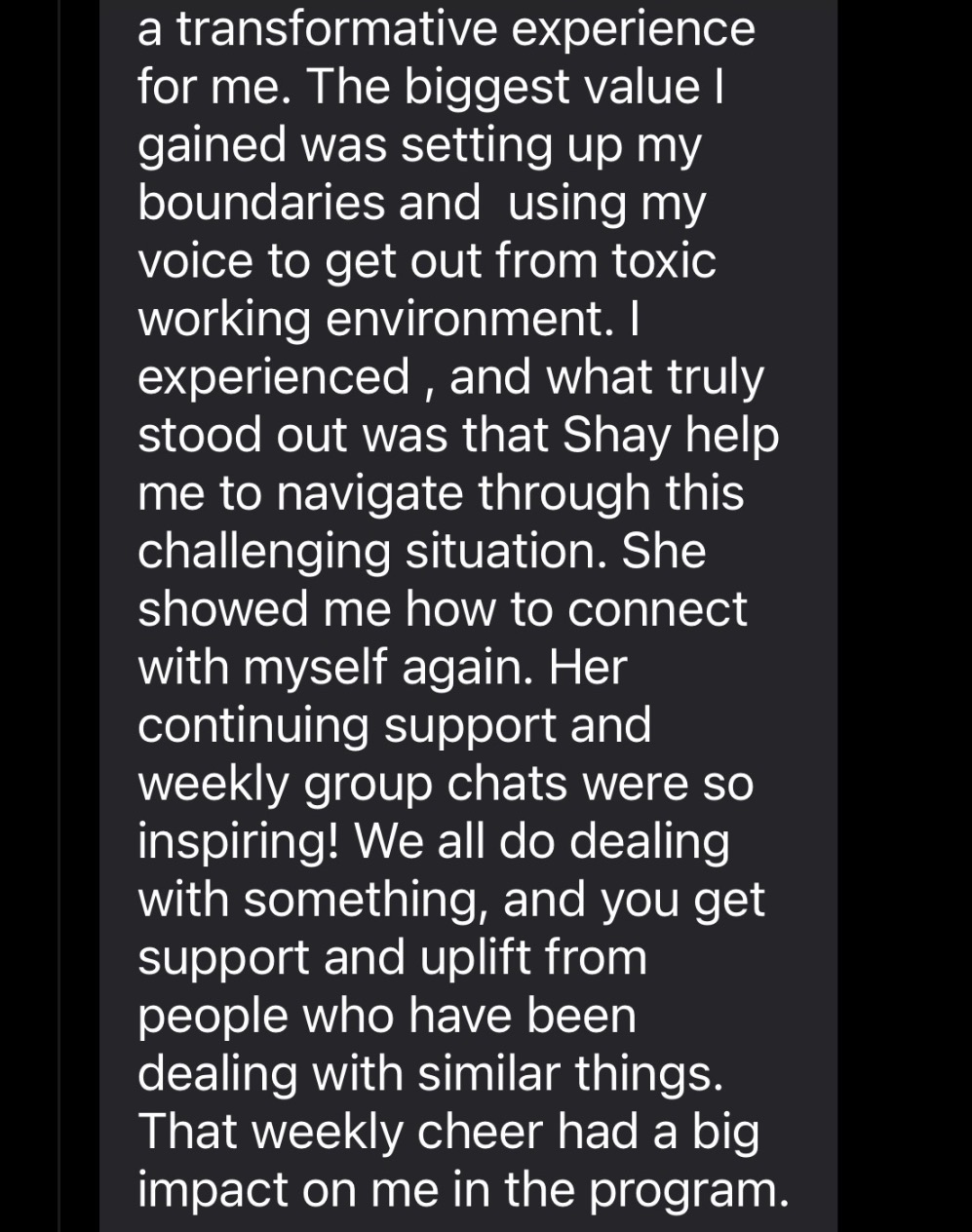 Krystina V. testimonial photo