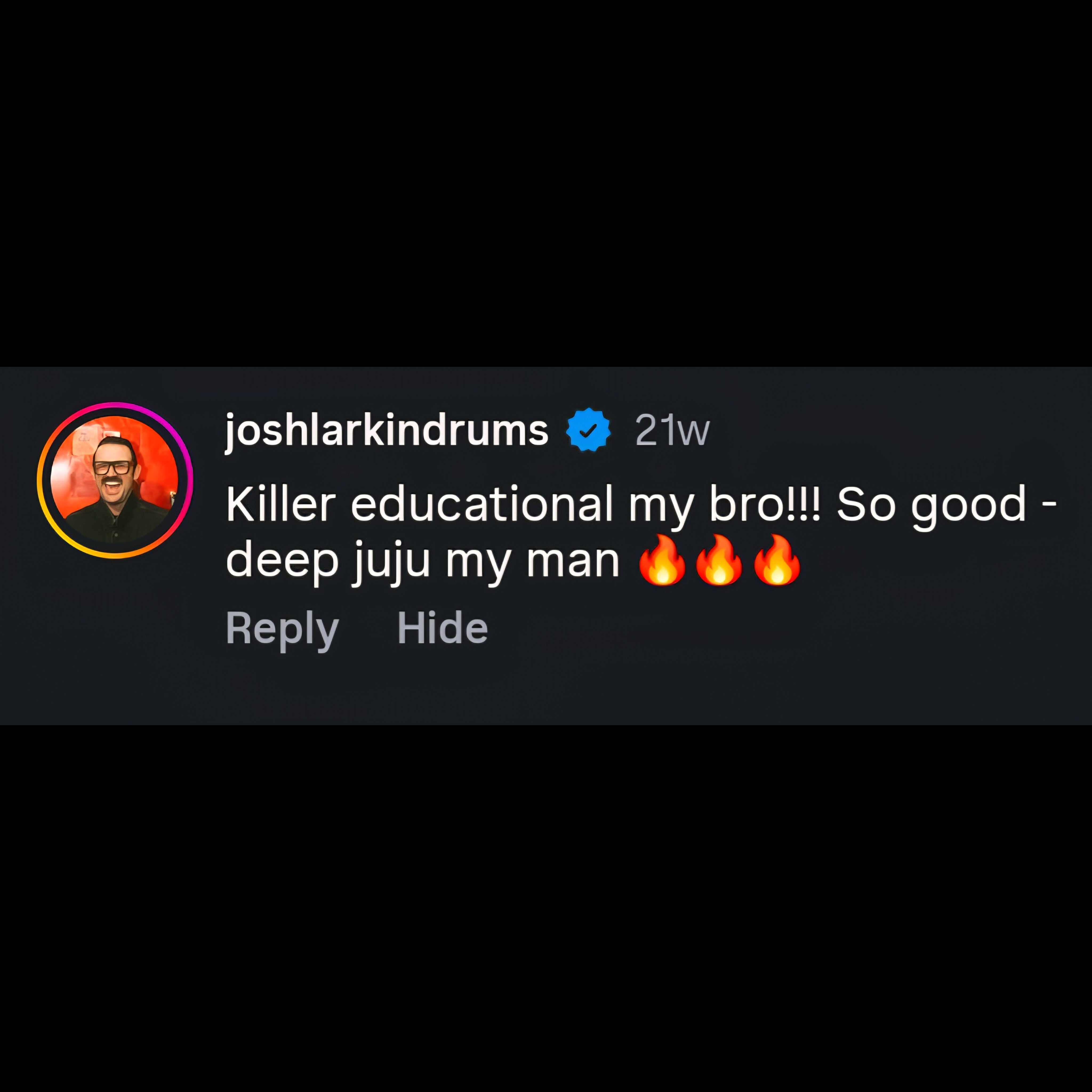 joshlarkindrums testimonial photo