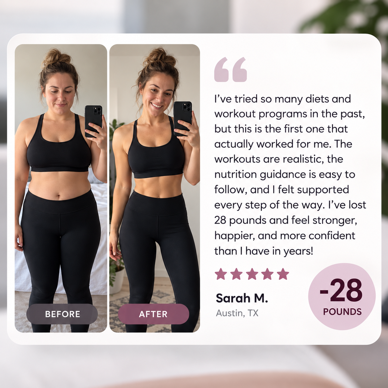 Sarah M. testimonial photo