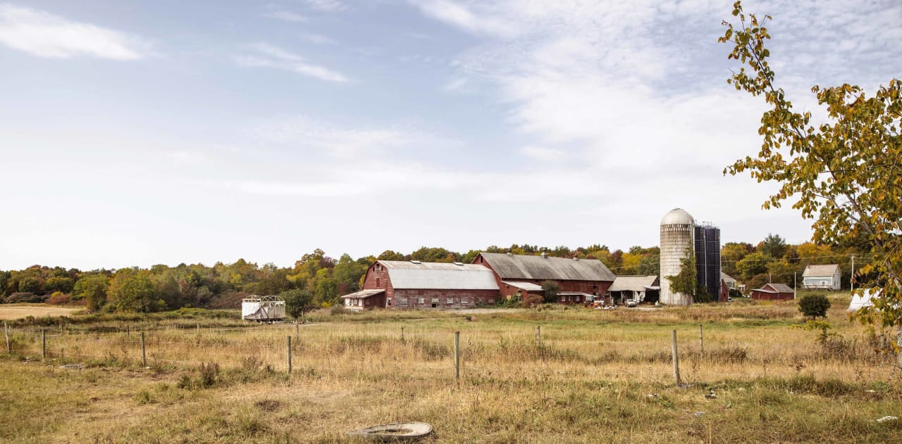 barn and field