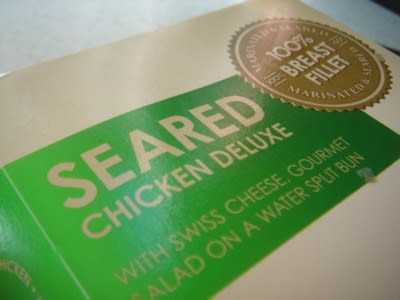 Seared Chicken Burger box