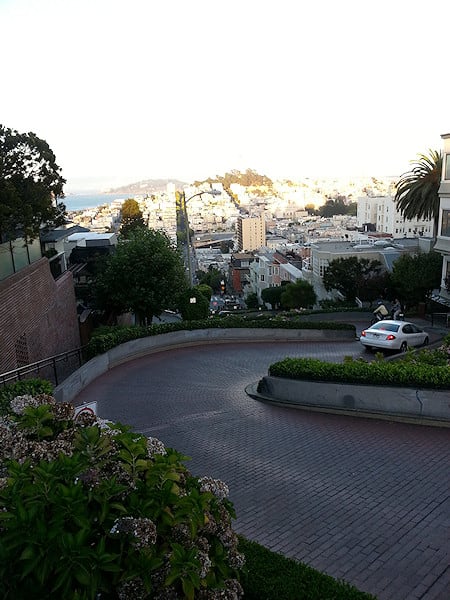 Lombard Street, from the top