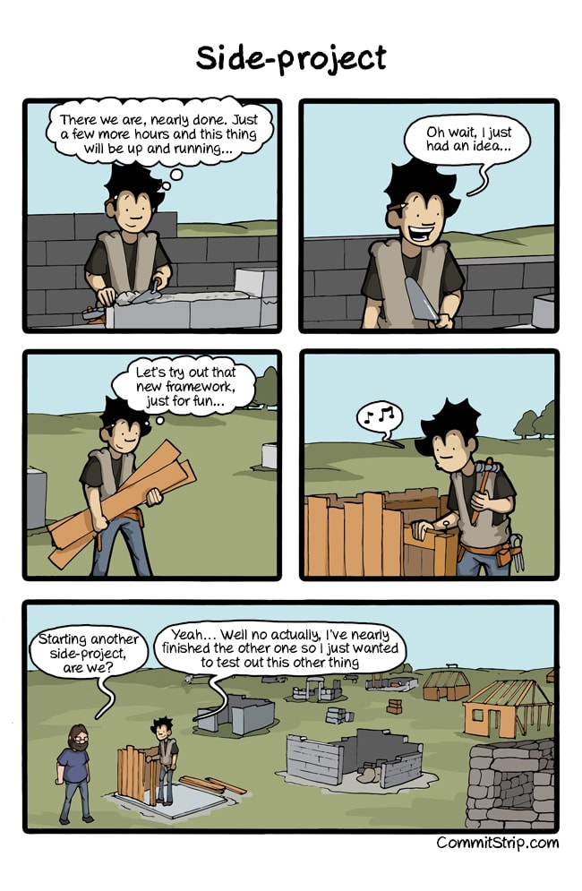 A comic about developers and their side projects