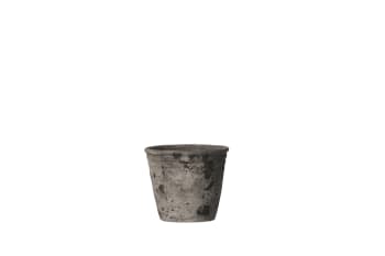 Gizmo pot de fleur gris D13,5 H11,5  11,5C