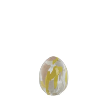 Murisa decoration egg 10X10X15 cm, White/Powder