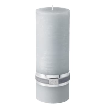 Rustic pillar candle 20 cm. light grey