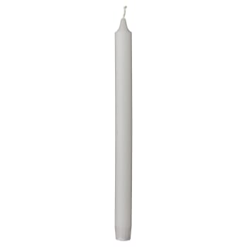 Rustic taper candle Ø2x28 cm. White