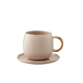 Clara espresso cup 10X10X7 cm, Rose/L. Gold