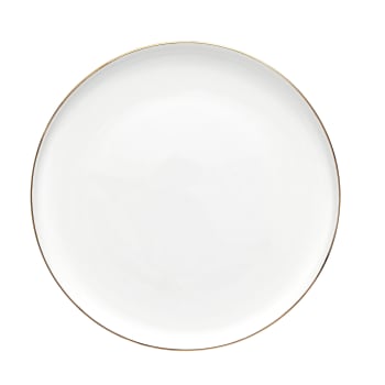 Clara dinner plate Ø26X2.2 cm, White/L. Gold