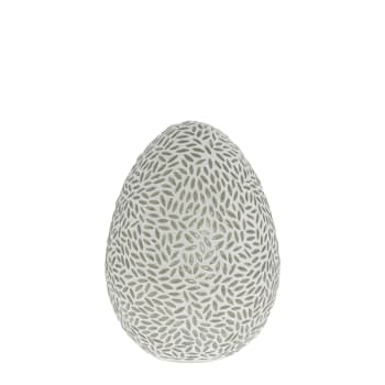 Murilia egg 20 cm, Clear/White