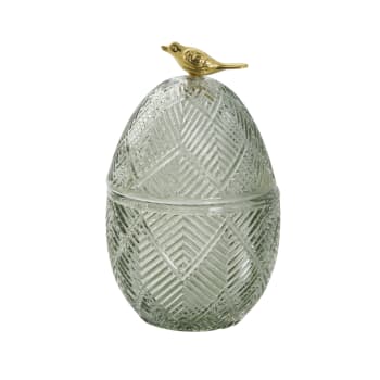 Esmia egg 15 cm, Green/L.Gold