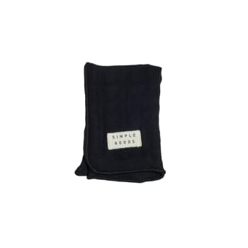 Dish Cloth Organic Muslin Black