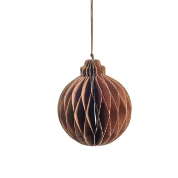 Pappia paper ornament  H12 cm. brown