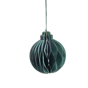 Pappia paper ornament  H12 cm. dark green