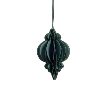 Pappia paper ornament  H12 cm. dark green