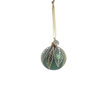 Cadelia bauble 6X6X6 cm, D. Green