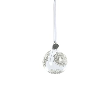 Cadelia bauble 6X6X6 cm, Clear/Silver