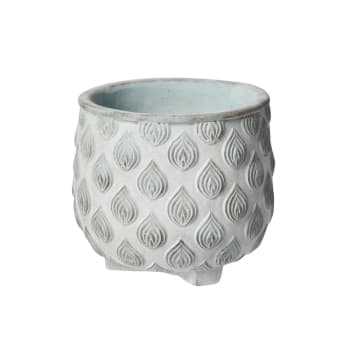 Lacey pot de fleur gris D21 H19,5 - 17,5C