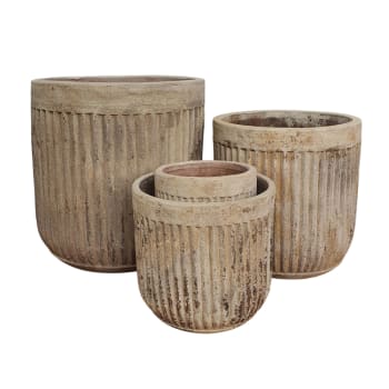 Zorba outdoor pot brown D21-45 H20-44 S/4