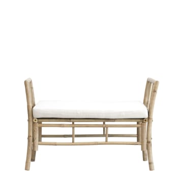 Mandisa bench 99X50X65 cm, Nature/White