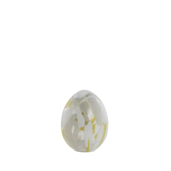 Murisa decoration egg 10X10X15 cm, White/Mellow
