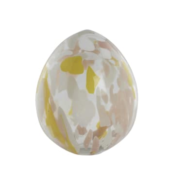 Murisa decoration egg 22X22X30 cm, White/Powder