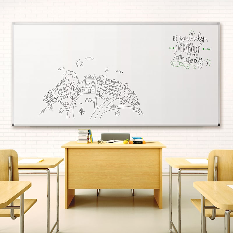 Self-Adhesive Magnetic Dry-Erase Whiteboard Wall Stickers 48x36