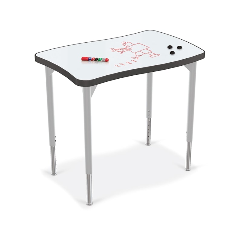 Mooreco Dry Erase Activity Table Horseshoe (66'' W x 60'' D) - 90527-W-MRKR, Collaborative Desks