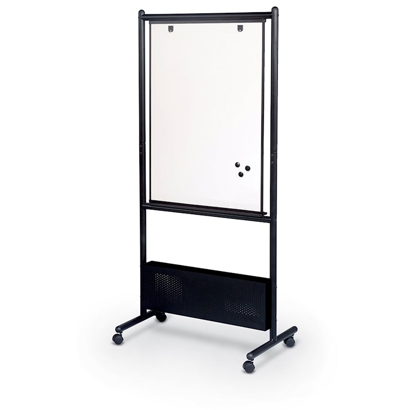 Flip Chart Whiteboard with 5 Rolling Casters - Whiteboard, Flip Chart