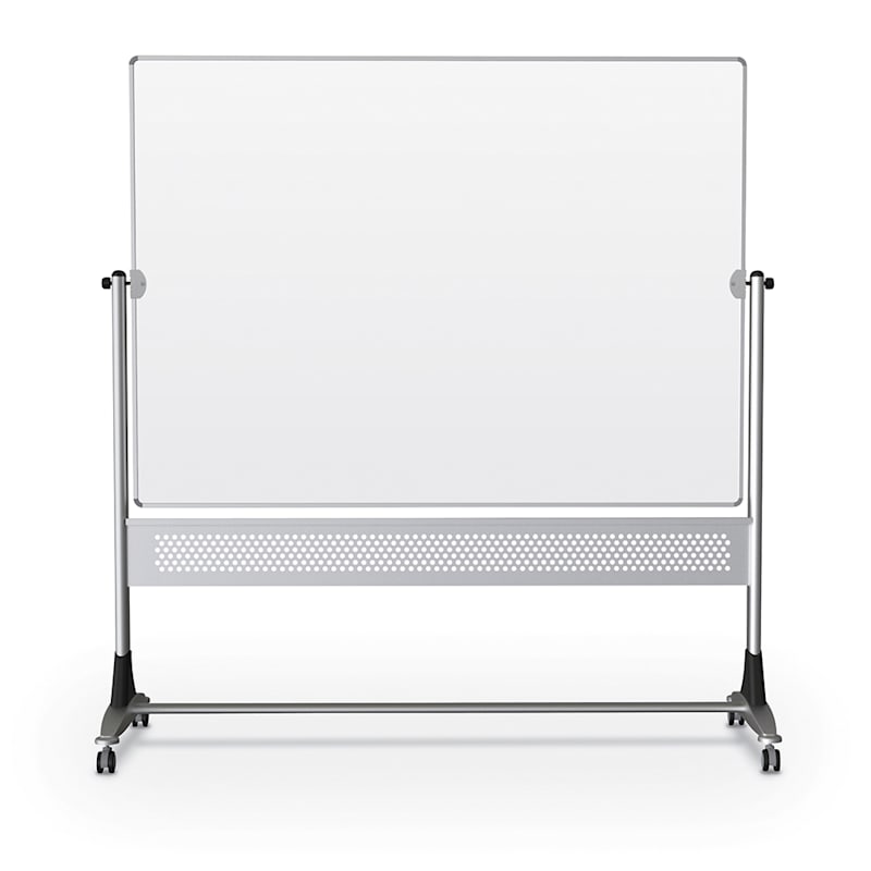 Global Industrial 72W x 48H Magnetic Glass Whiteboard, Black